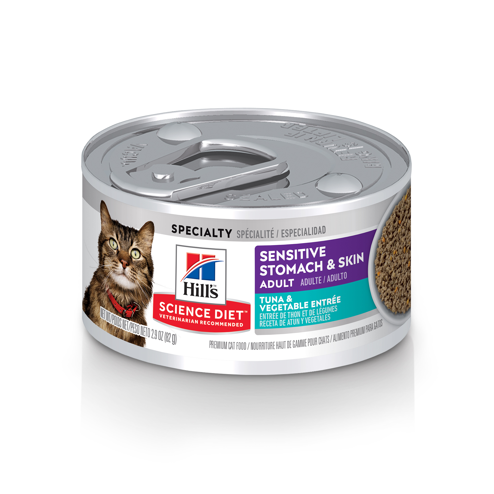 Science Diet Cat Sensitive Stomach & Skin Tuna & Vegetable 2.9oz Can