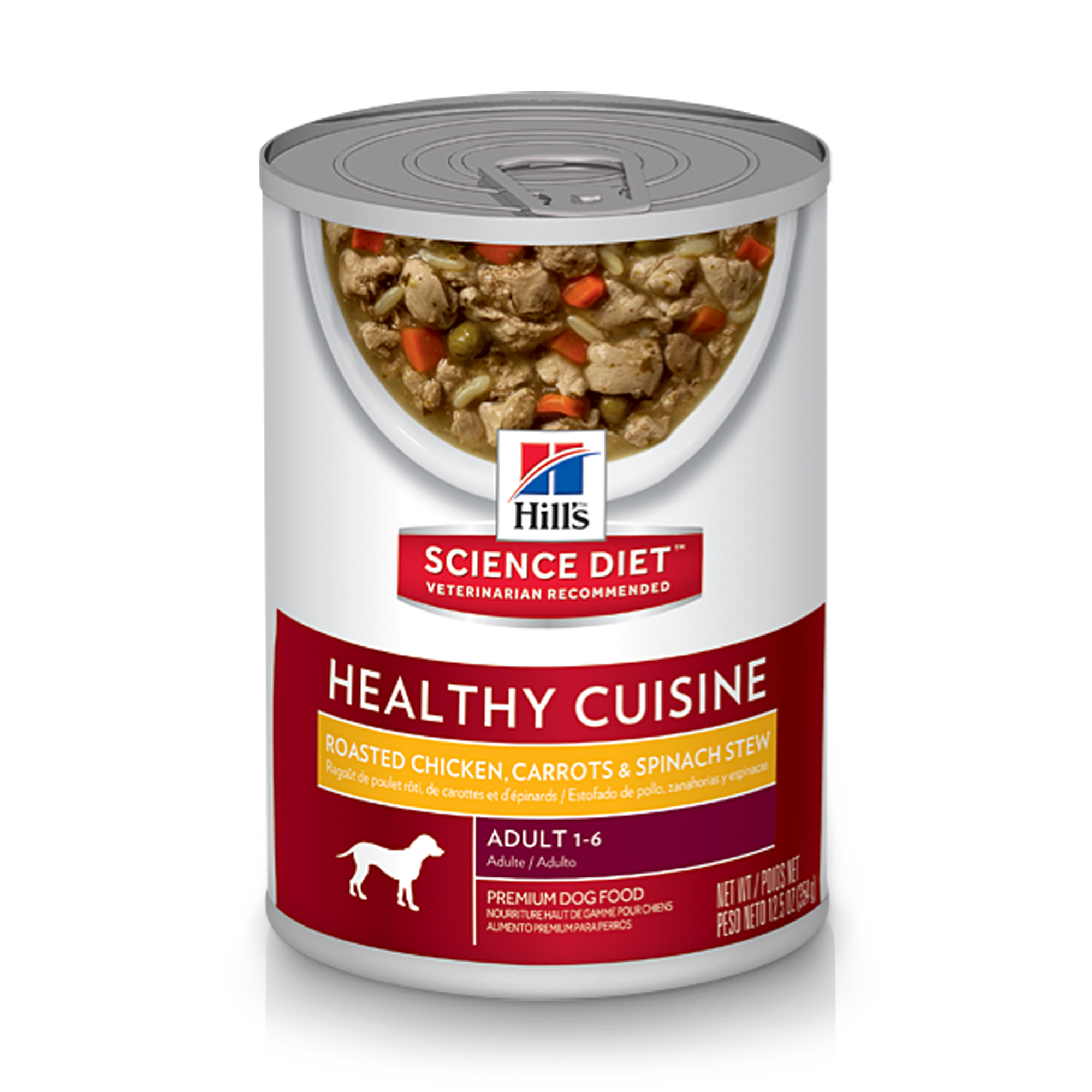 Science Diet Adult Dog Healthy Cuisine Chicken Carrots, Spinach 12.5oz Can