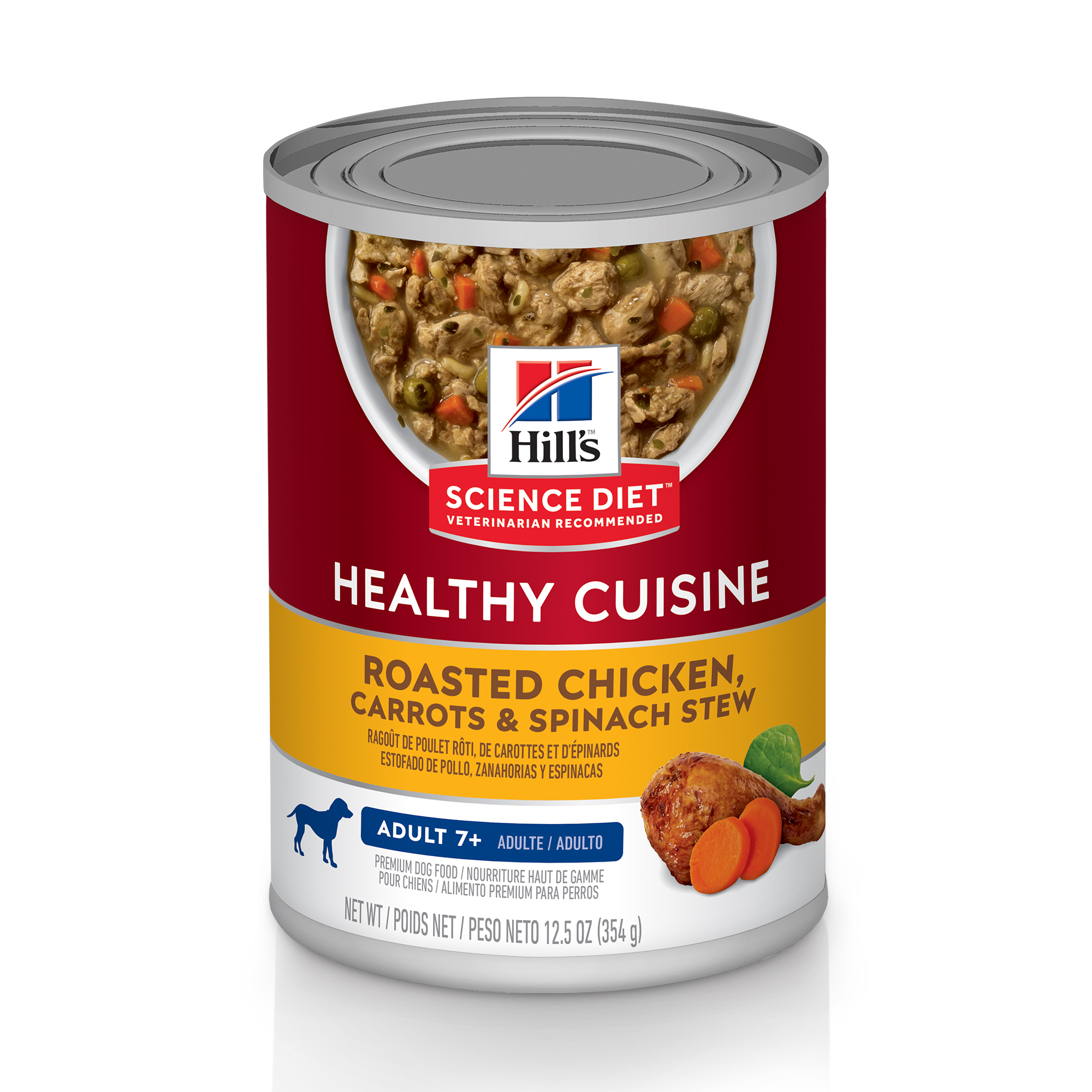 Science Diet Senior Dog7+ Healthy Cuisine Chicken,Carrot,Spinach 12.5oz Can