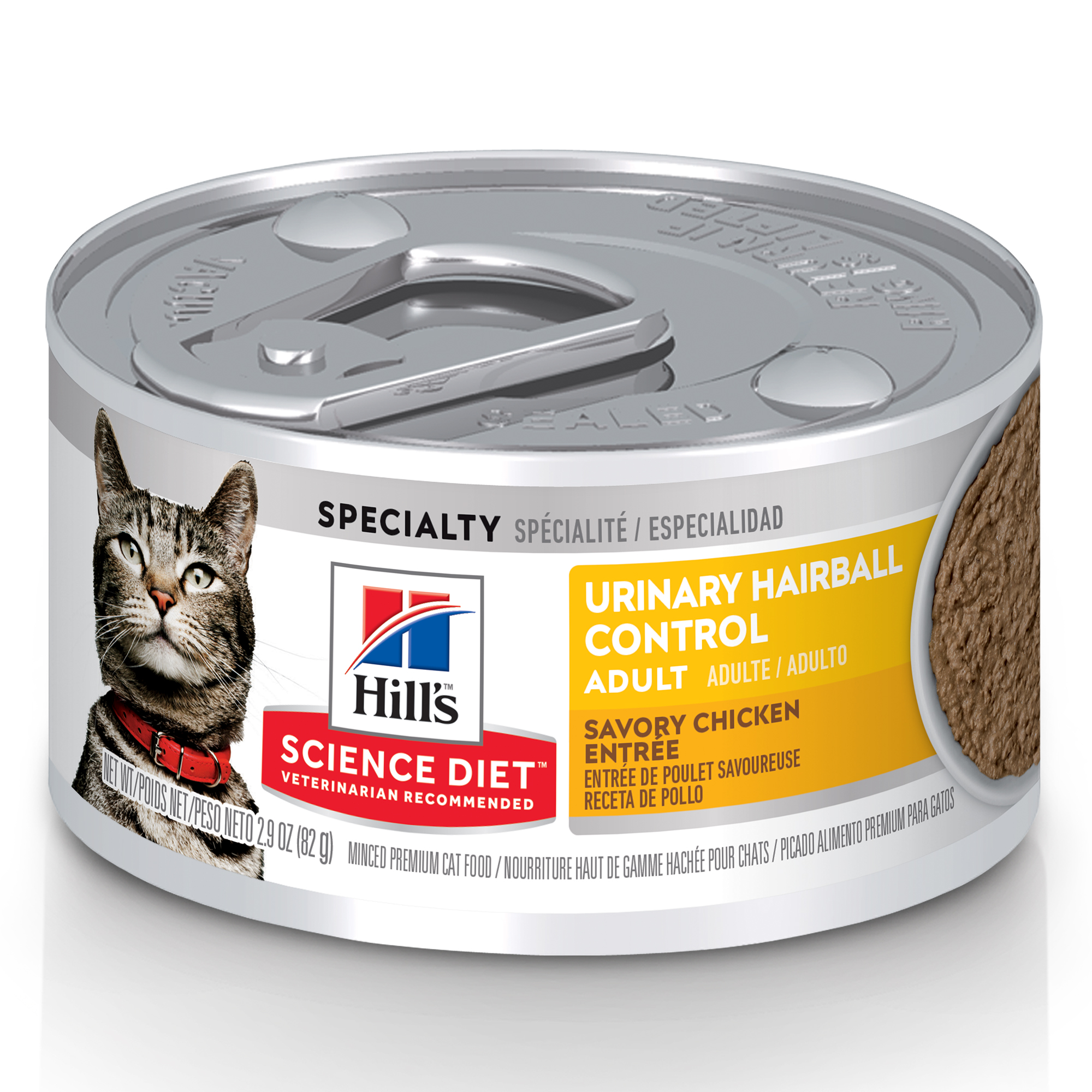 Science Diet Adult Cat Urinary & Hairball Control Savory Chicken 2.9oz Can