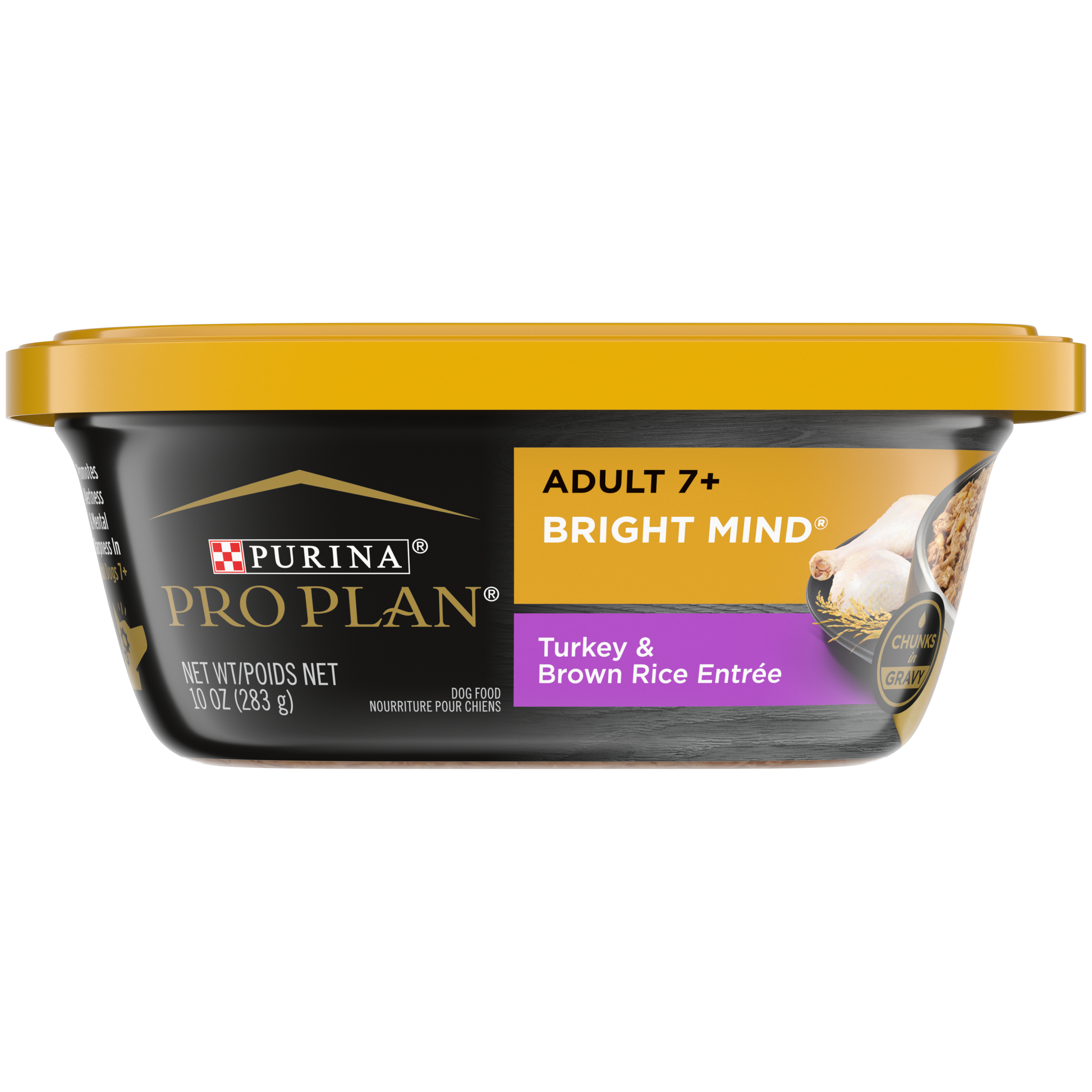 Purina Pro Plan Dog Bright Mind Senior 7+ Turkey & Brown Rice Entree 10oz