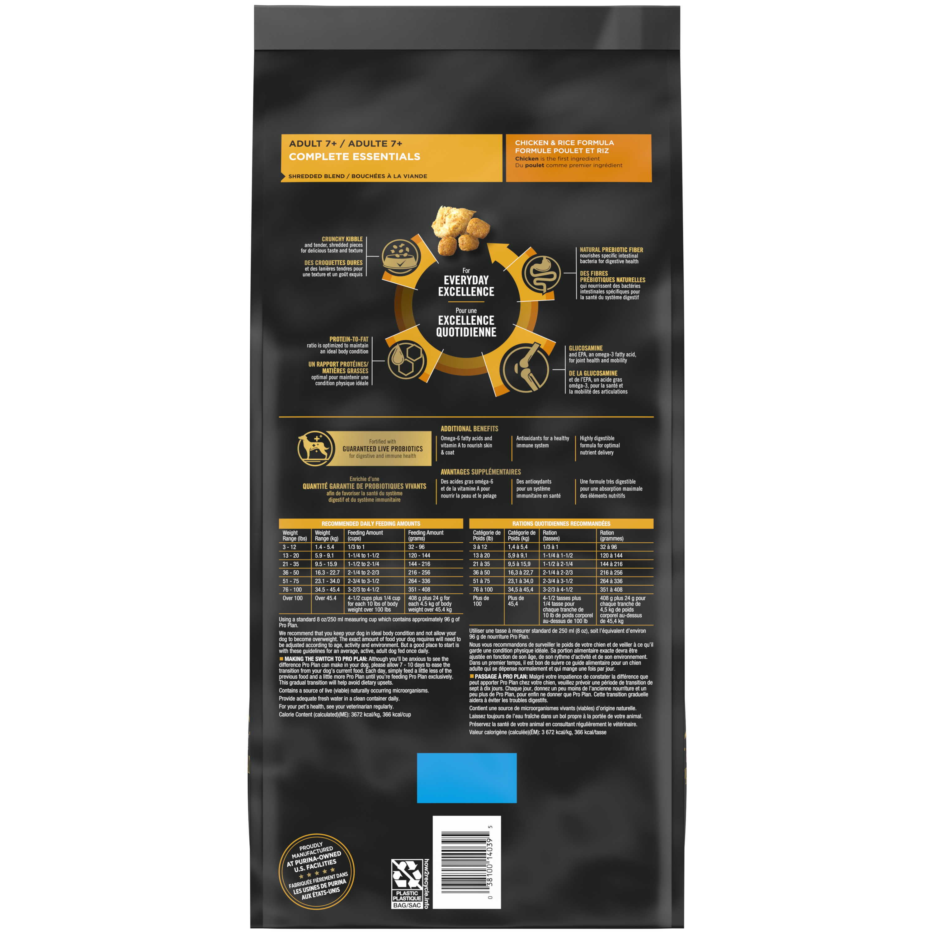 Purina Pro Plan Dog Senior 7+ Complete Essentials Chicken & Rice Shredded 6#