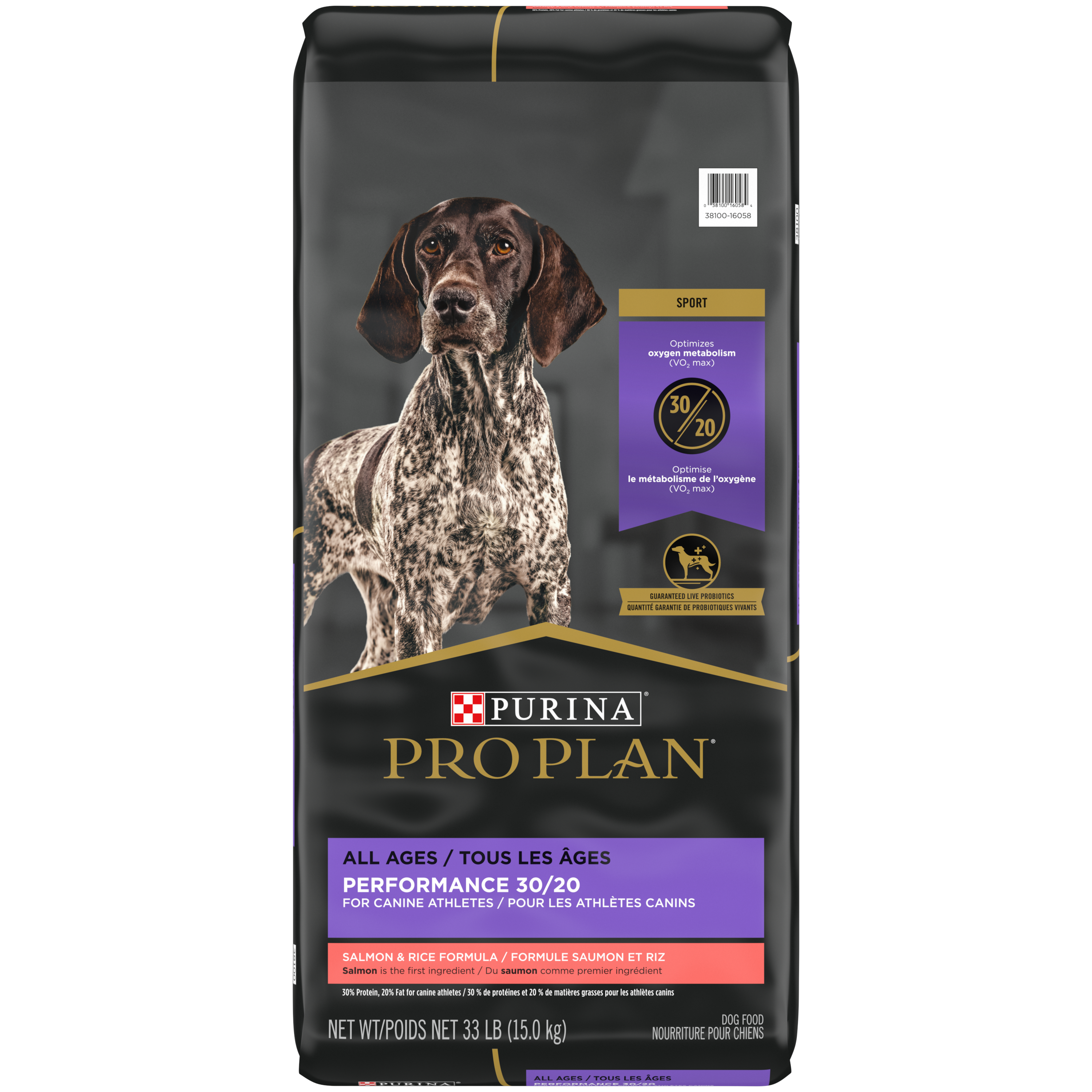 Purina Pro Plan Dog SPORT Performance 30/20 Salmon & Rice 33#
