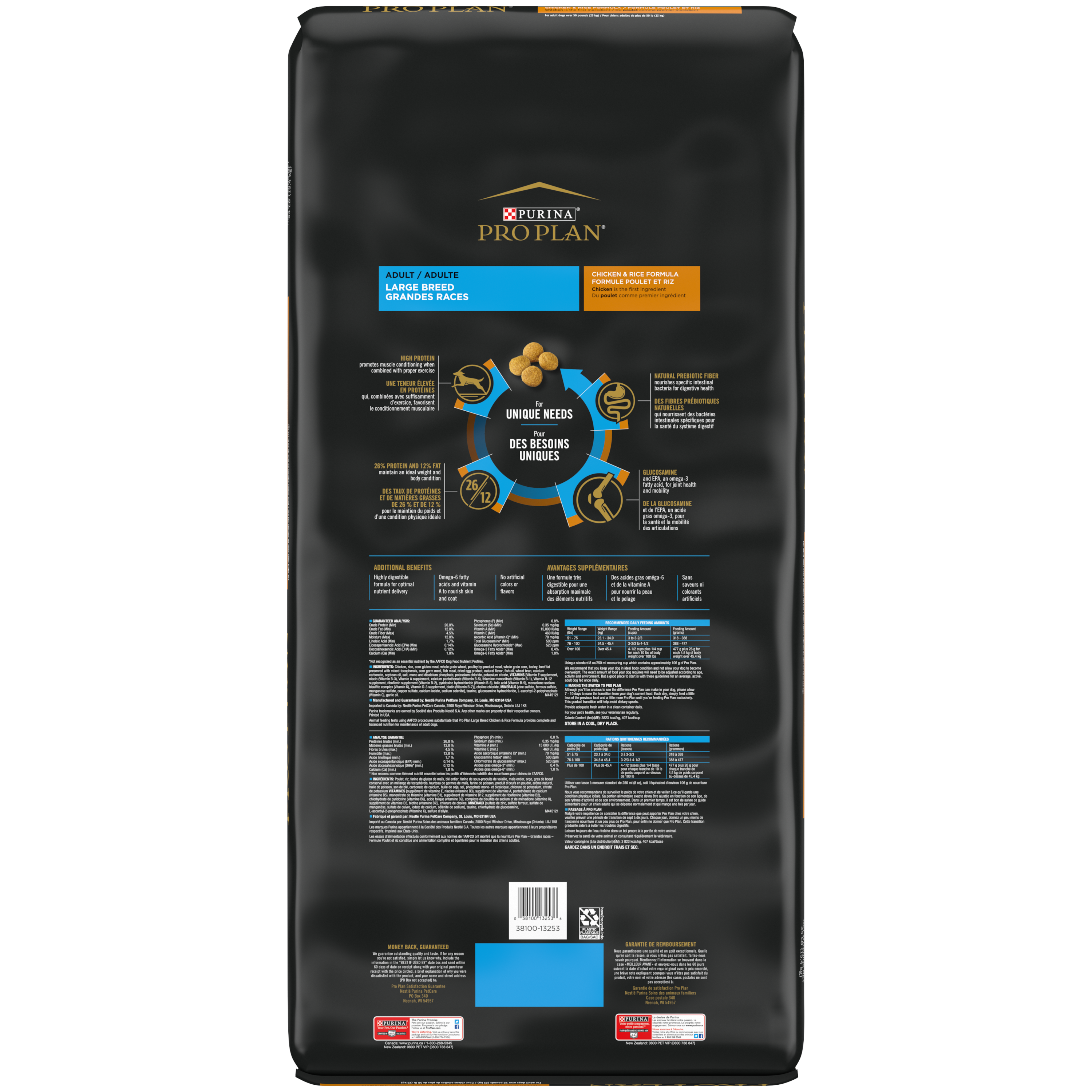 Purina Pro Plan Dog Large Breed Chicken & Rice Shredded 34#