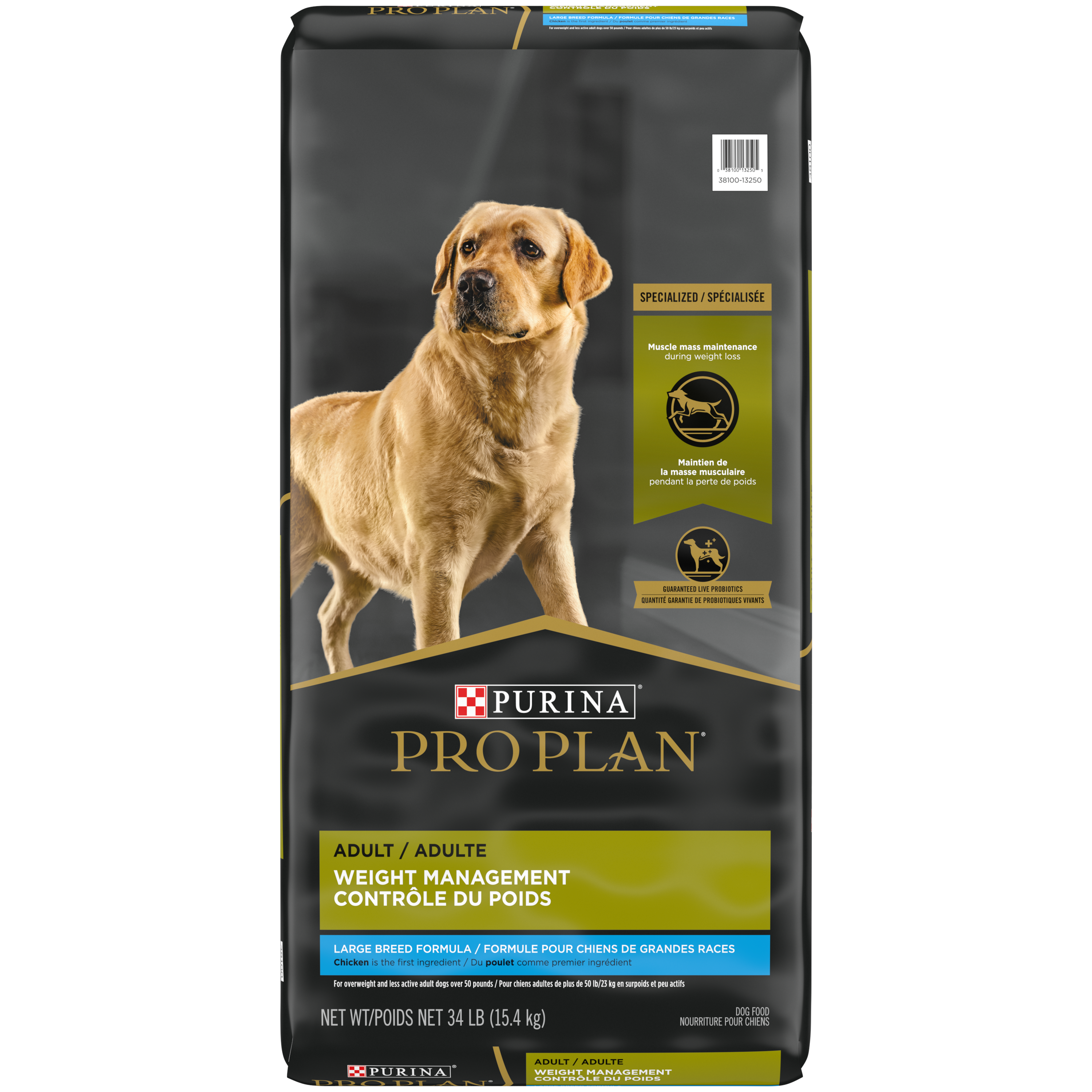 Purina Pro Plan Dog Large Breed Weight Management Chicken & Rice 34#
