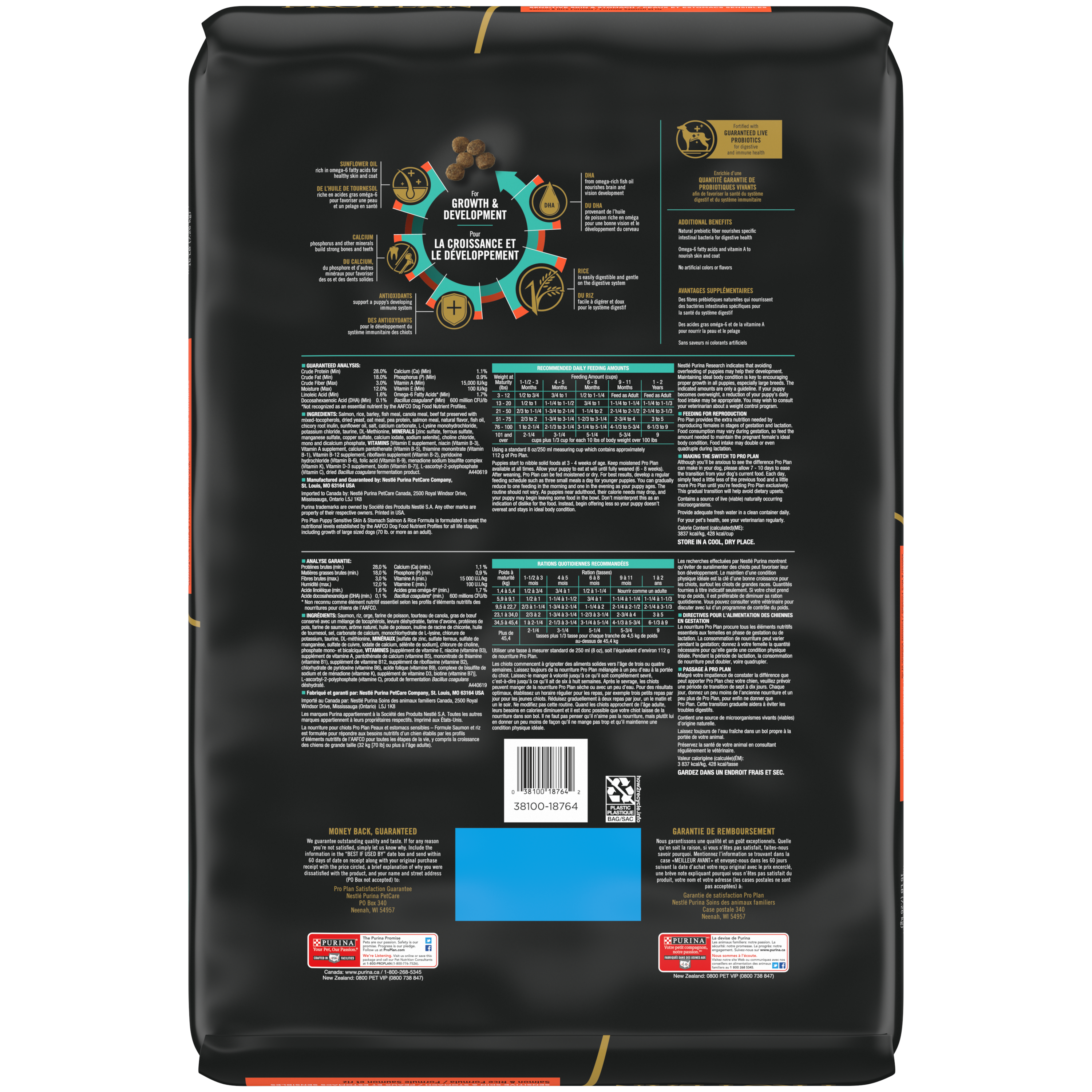 Purina Pro Plan Puppy Sensitive Skin & Stomach Salmon & Rice 16#