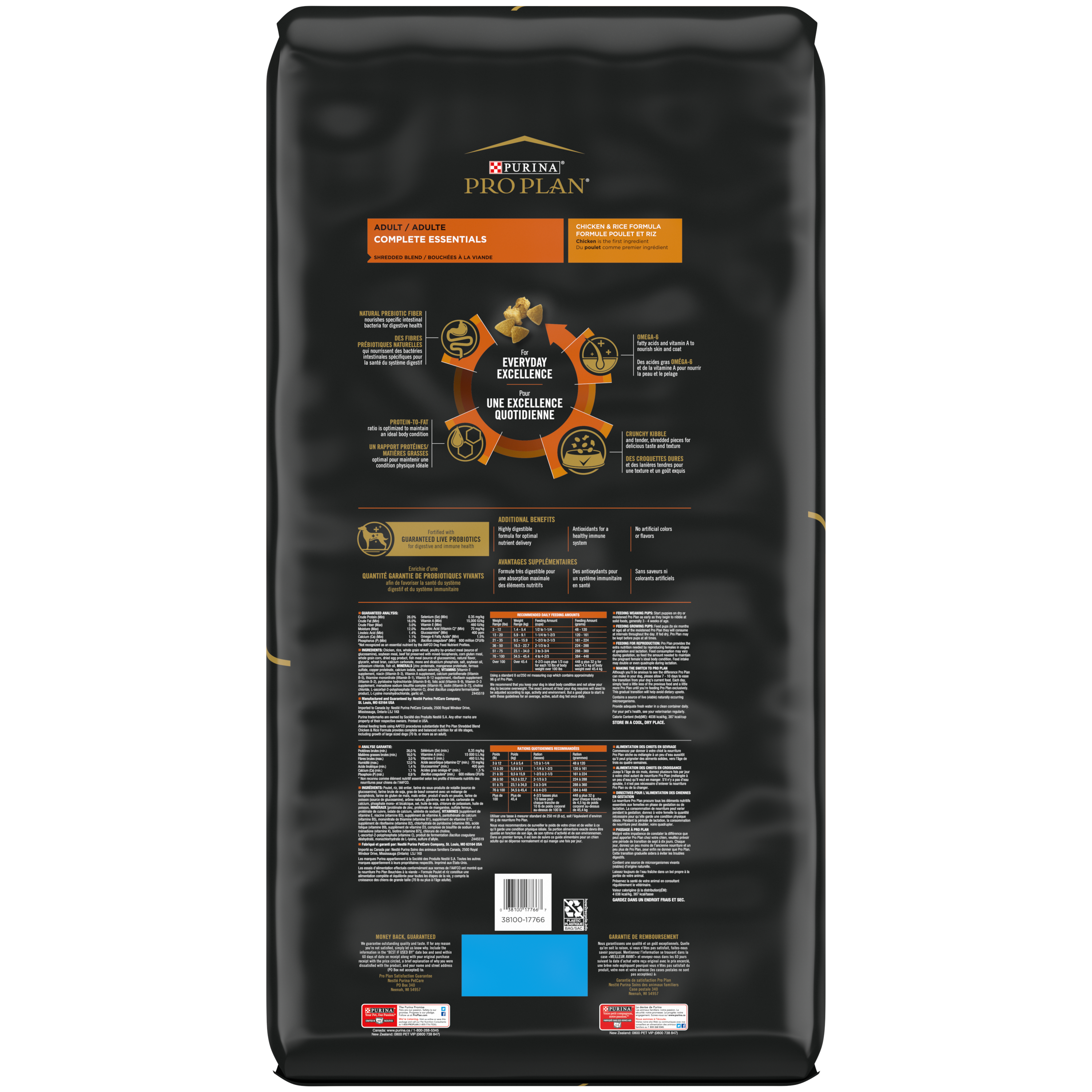 Purina Pro Plan Dog Complete Essentials Chicken & Rice Shredded 47#