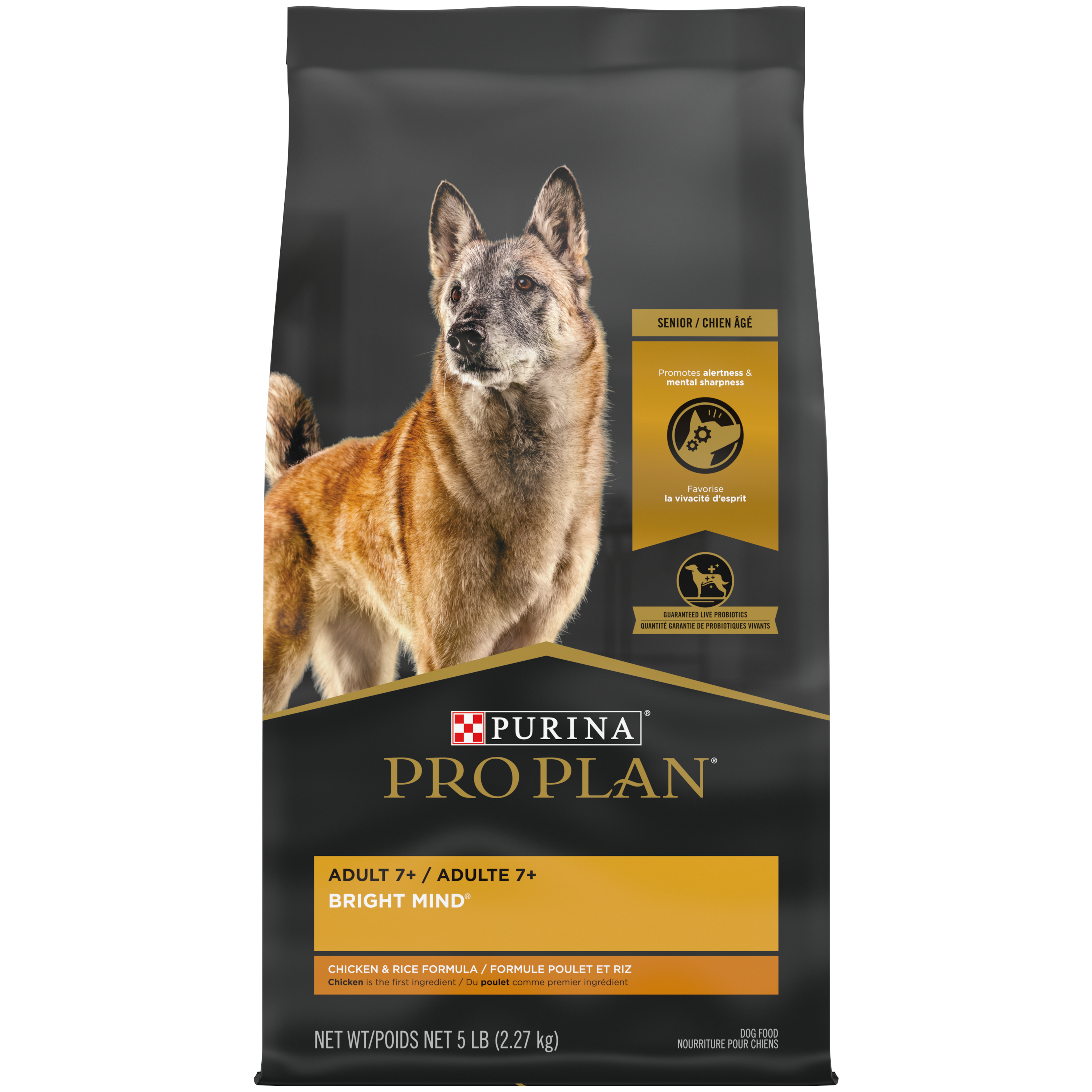 Purina Pro Plan Dog Bright Mind Senior 7+ Chicken & Rice 5#