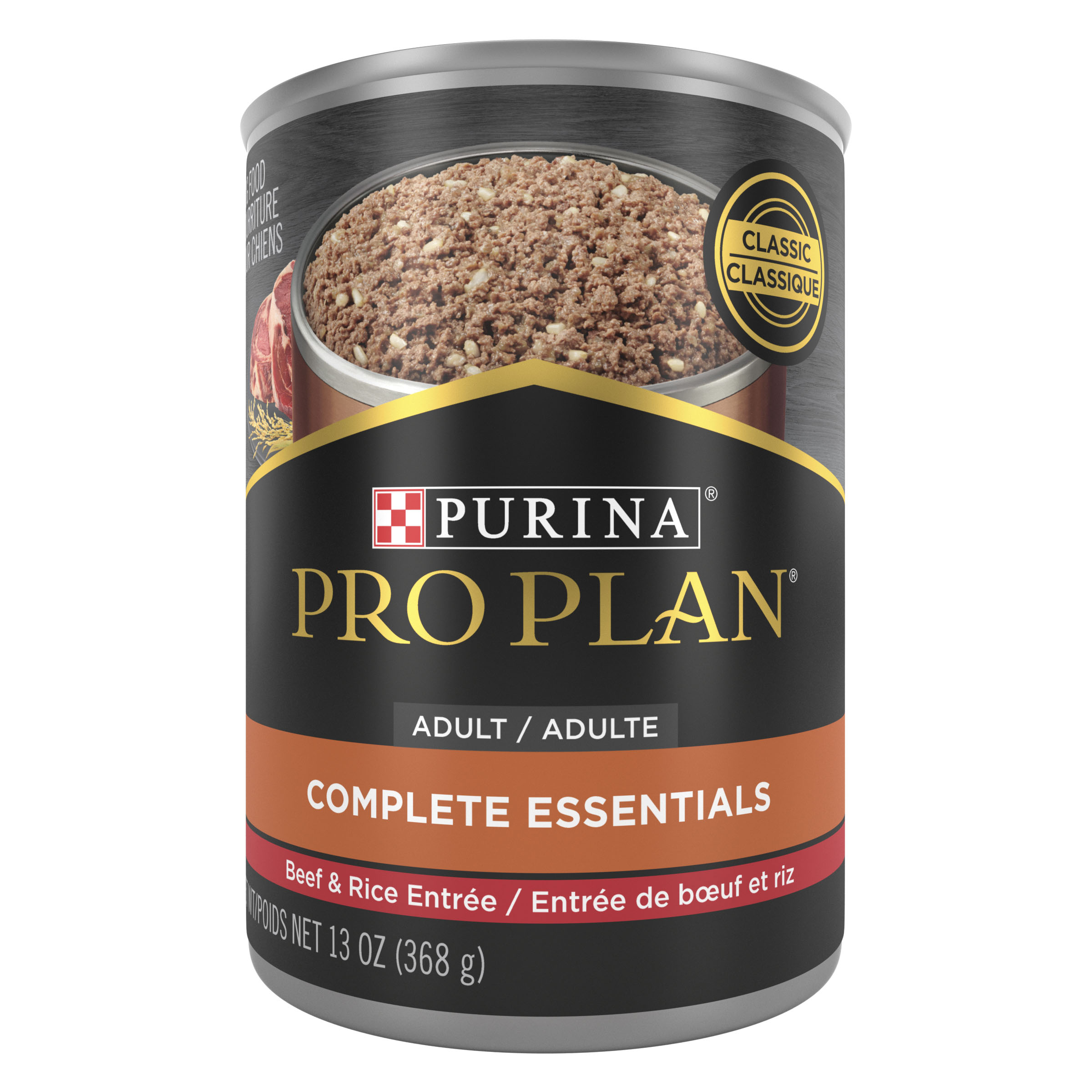 Purina Pro Plan Savor Classic Pate Dog Beef & Rice 13oz can