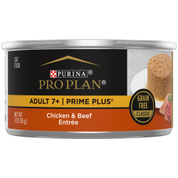 Purina Pro Plan Prime Plus Pate Senior Cat Chicken & Beef 3oz can