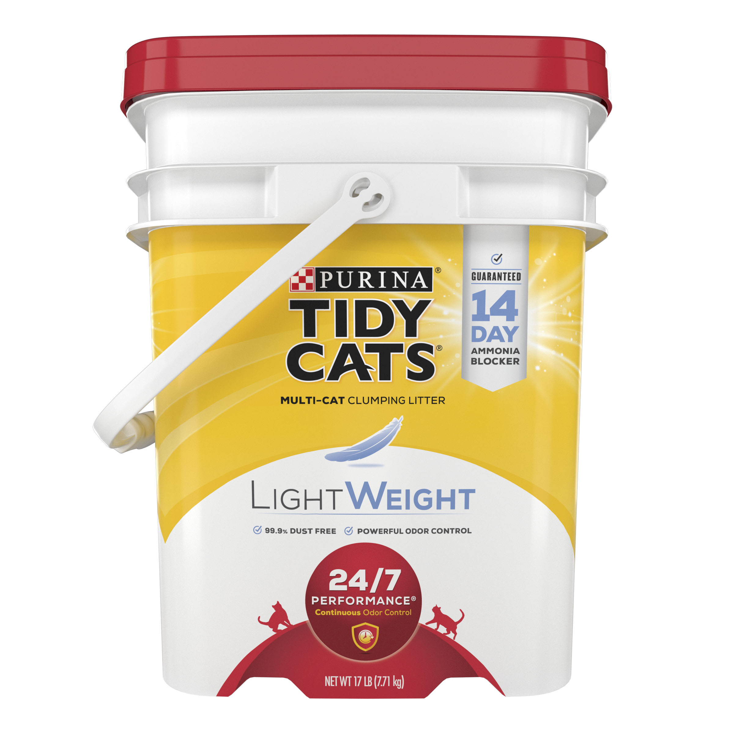 Purina Tidy Cats Light Dust Free Clumping 24/7 Multi Cat Litter 17# Pail