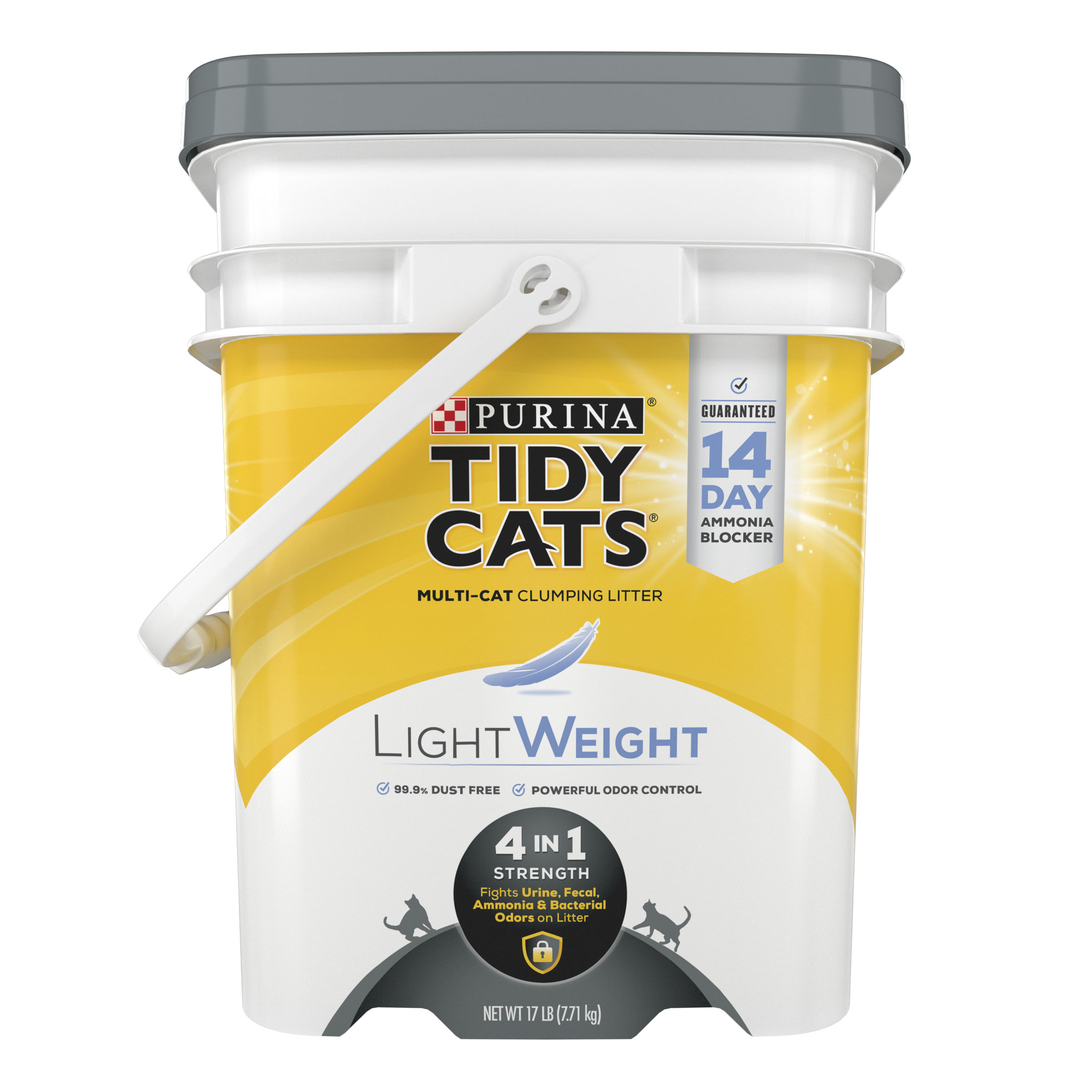 Tidy Cats Lightweight 4 in 1 Strength Multi Cat Clumping Clay Litter 17#