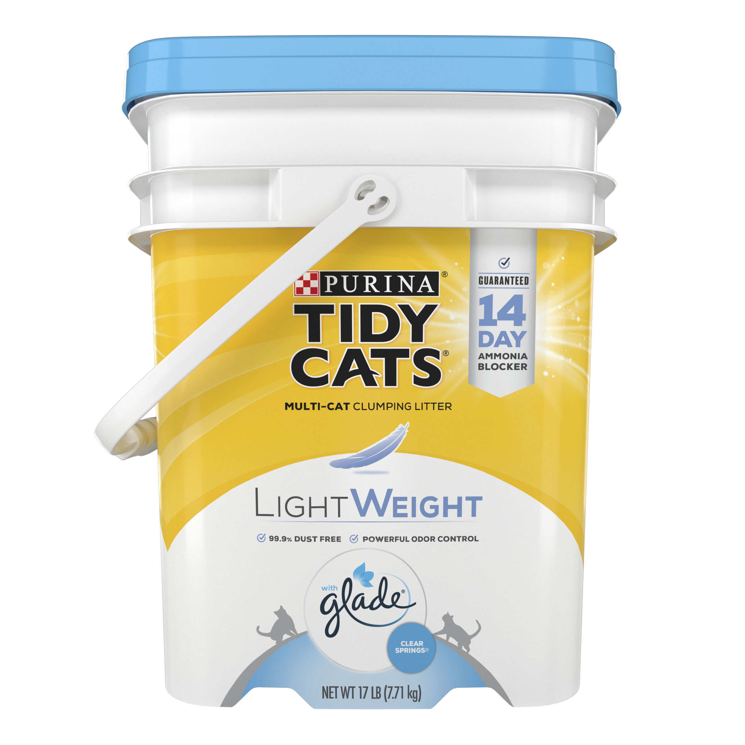 Purina Tidy Cats Light Dust Free Clumping Springs Multi Cat Litter 17# Pail