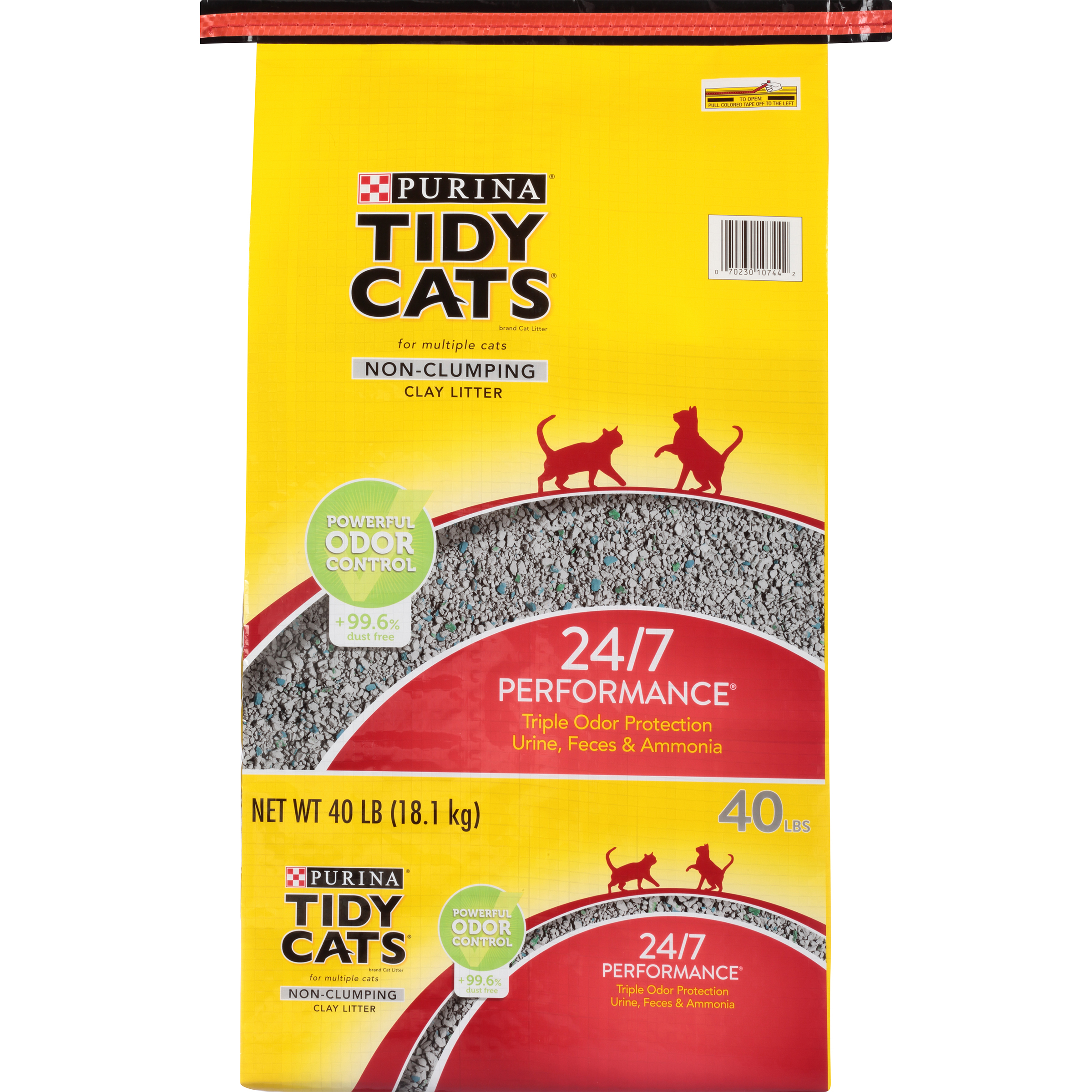 Purina Tidy Cats Non Clumping 24/7 Performance Multi Cat Litter 40# bag