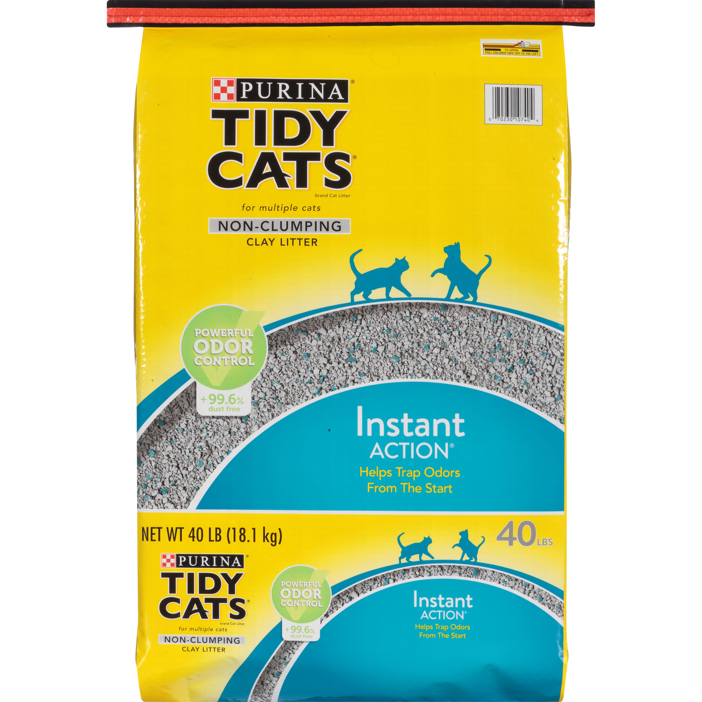 Tidy Cats Instant Action Multi Cat Non Clumping Clay Litter 40#