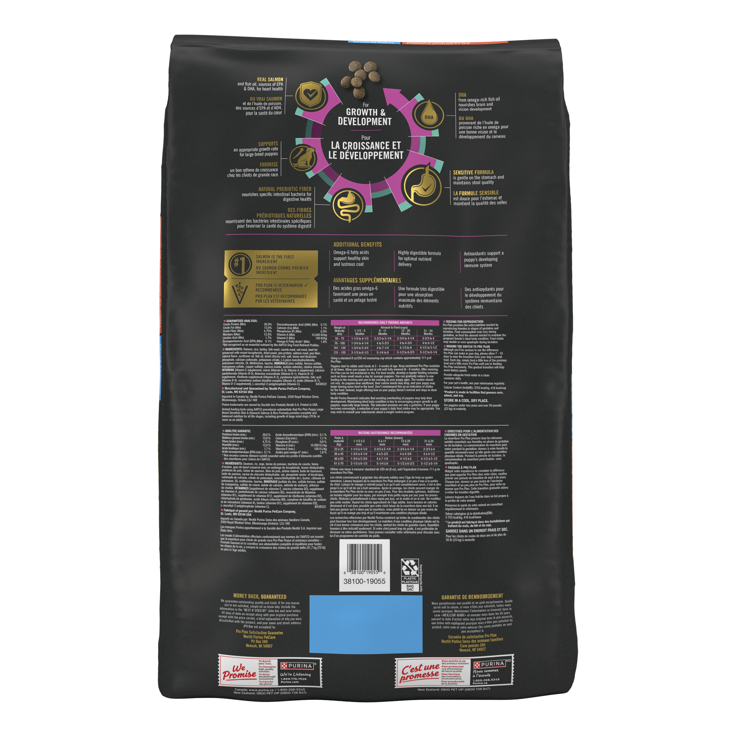 Purina Pro Plan Puppy Large Breed Sensitive Skin & Stomach Salmon & Rice 24#