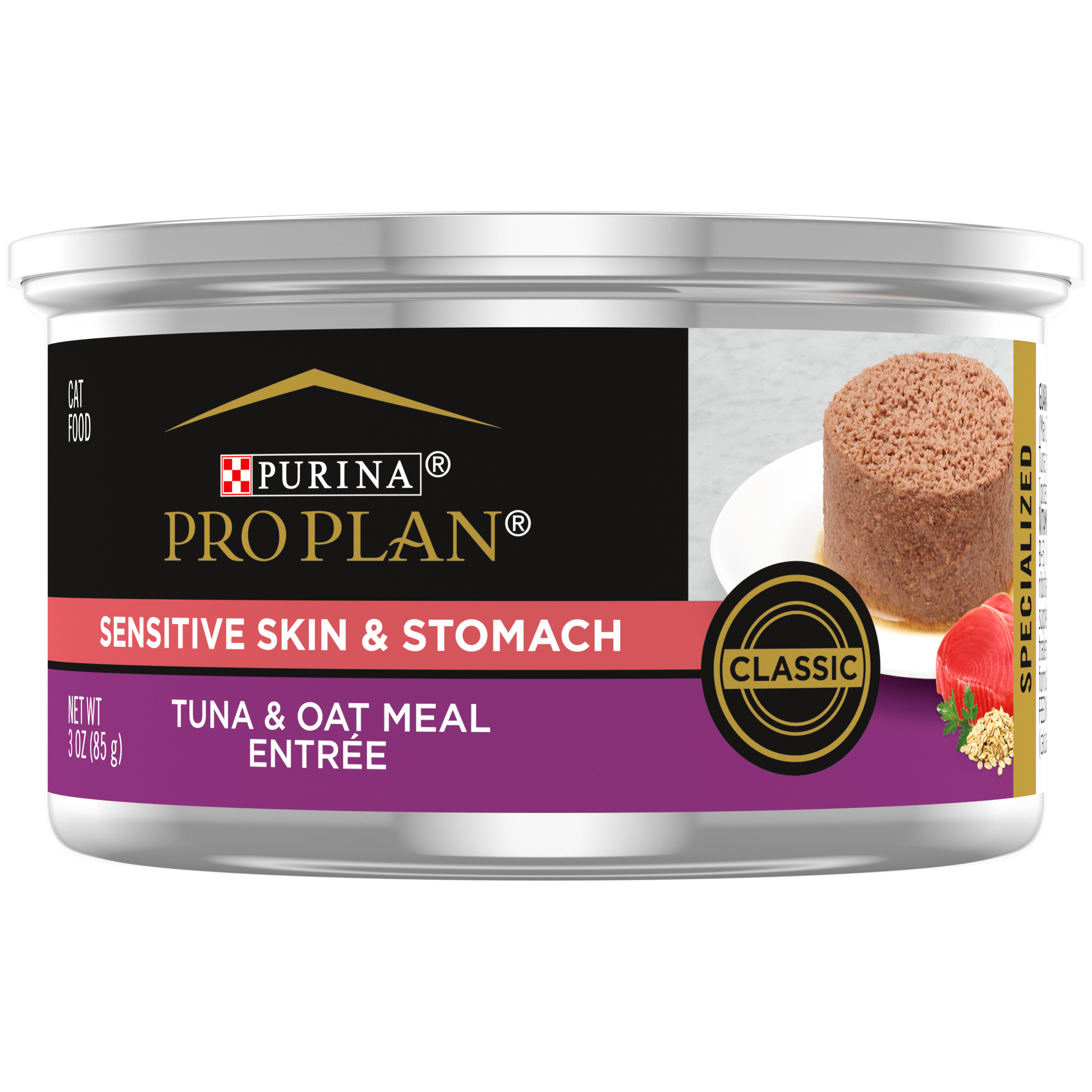 Purina Pro Plan Cat Sensitive Skin & Stomach Tuna & Oatmeal Pate 3oz Can