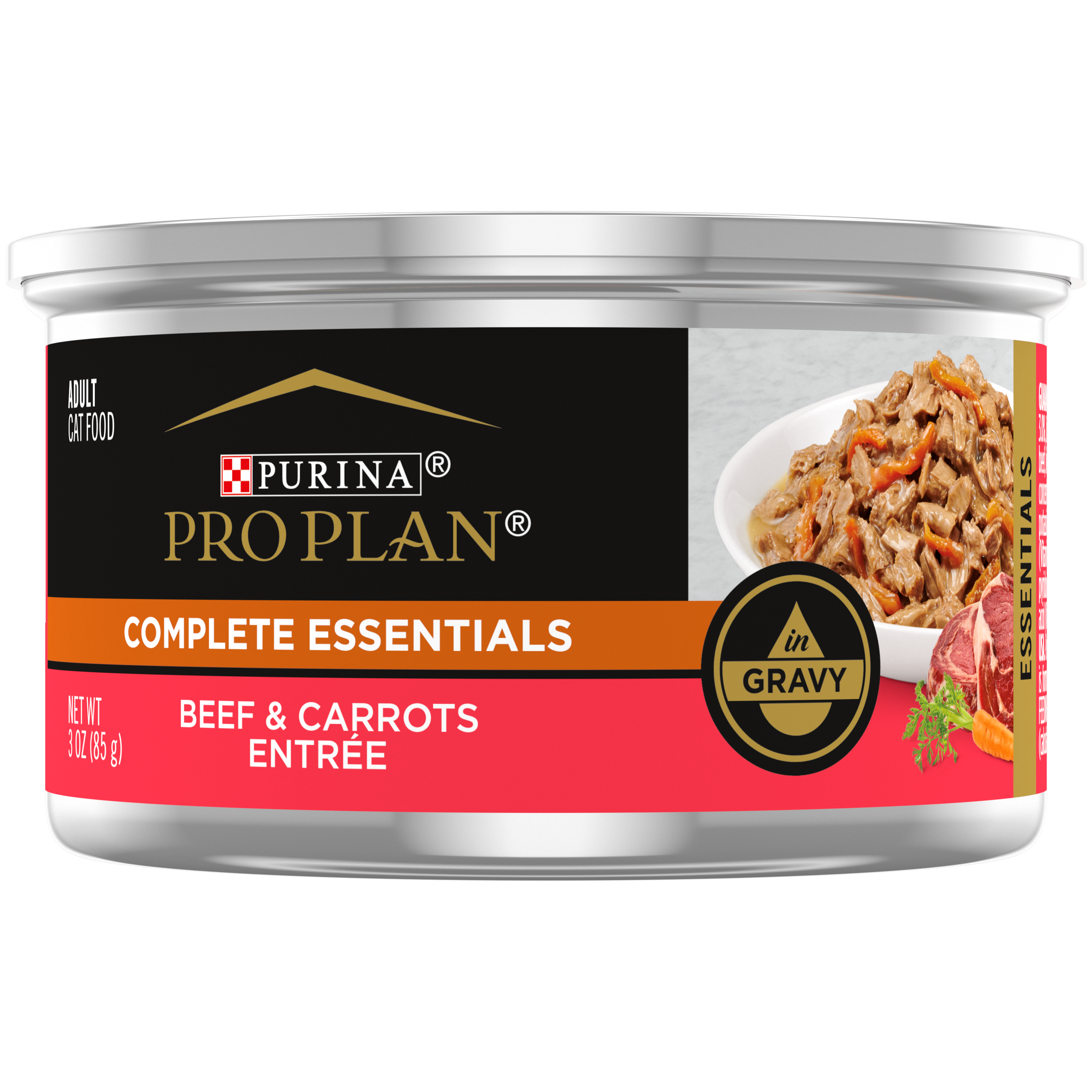 Purina Pro Plan Cat Gravy Beef With Carrots 3oz can