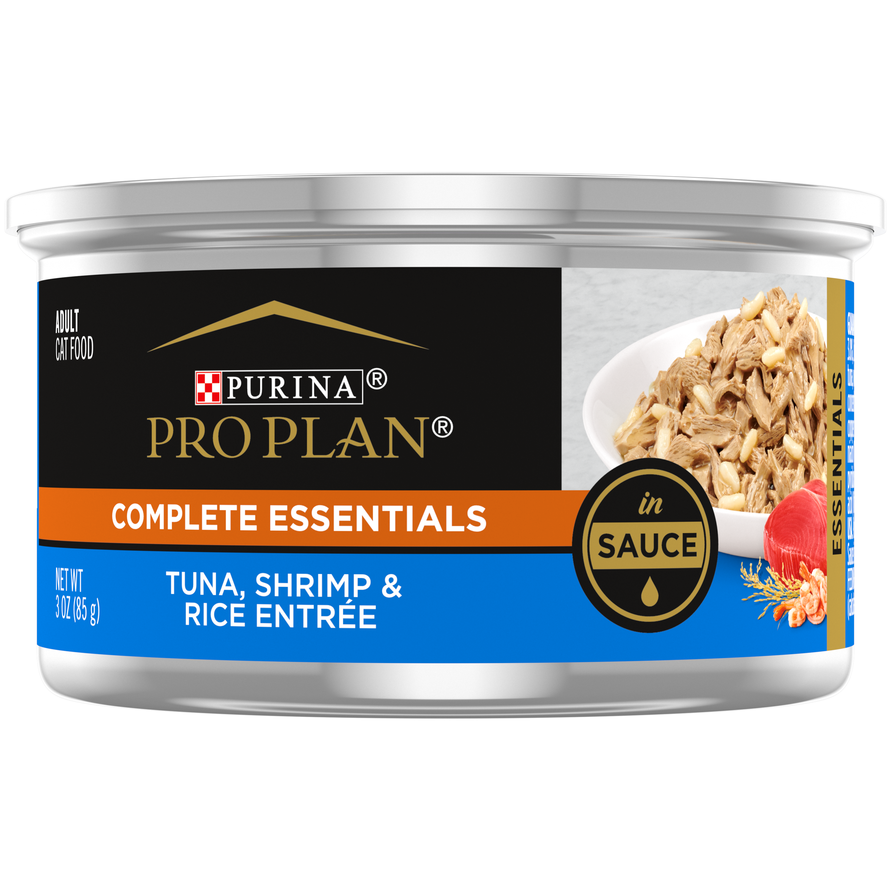 Purina Pro Plan Cat Tuna, Shrimp & Rice Entree in Sauce 3oz Can