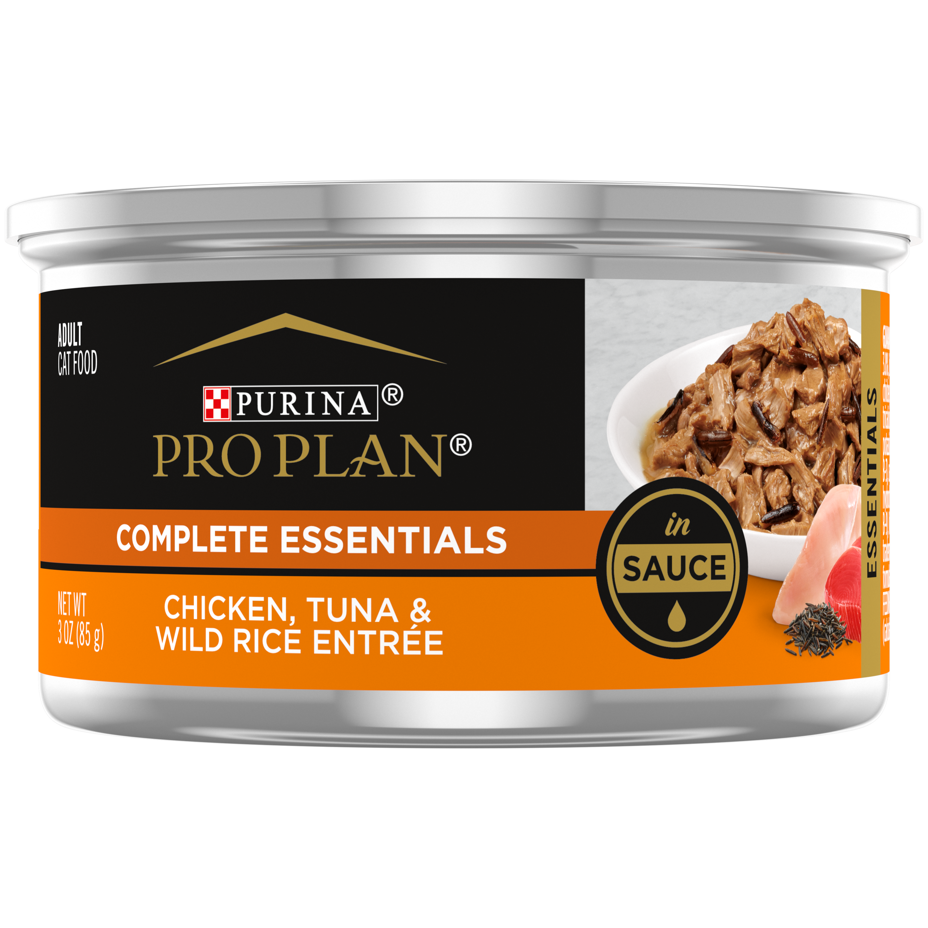 Purina Pro Plan Cat Chicken, Tuna & Wild Rice in Sauce 3oz can