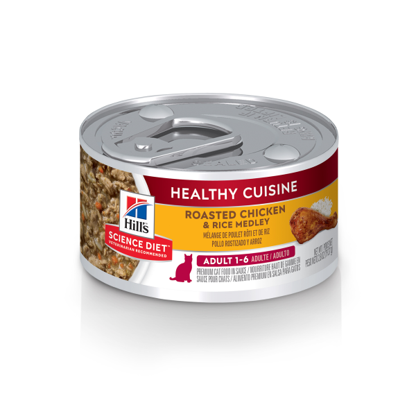 Science Diet Adult Cat Healthy Cuisine Roasted Chicken & Rice 2.8oz Can