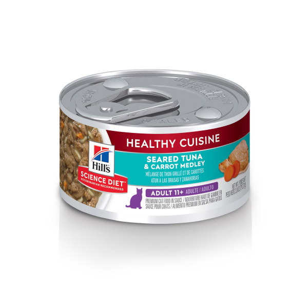 Science Diet Senior Cat 11+ Healthy Cuisine Seared Tuna & Carrot 2.8oz Can