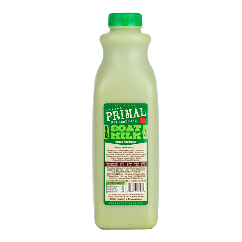 Primal Raw Goat Milk Green Goodness For Dogs & Cats 32oz