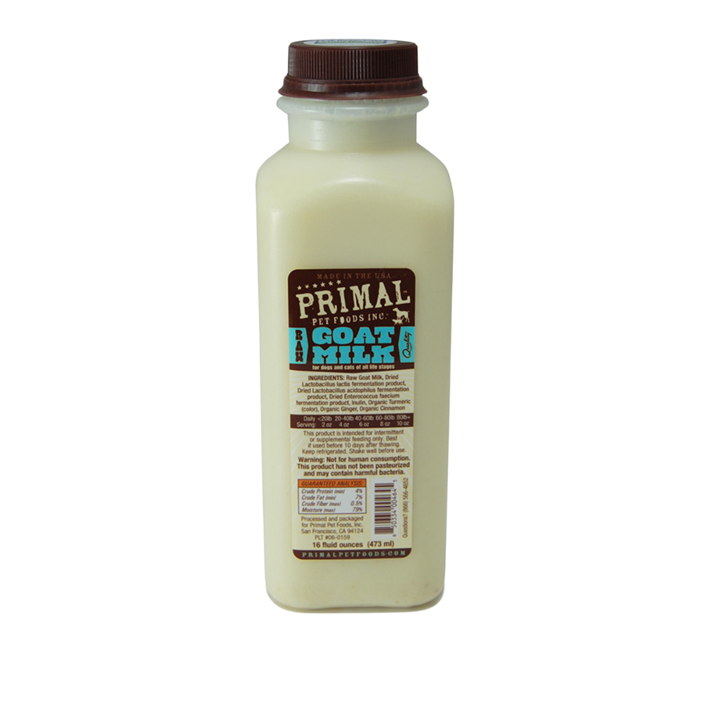 Primal Raw Goat Milk for supplemental feeding 16oz