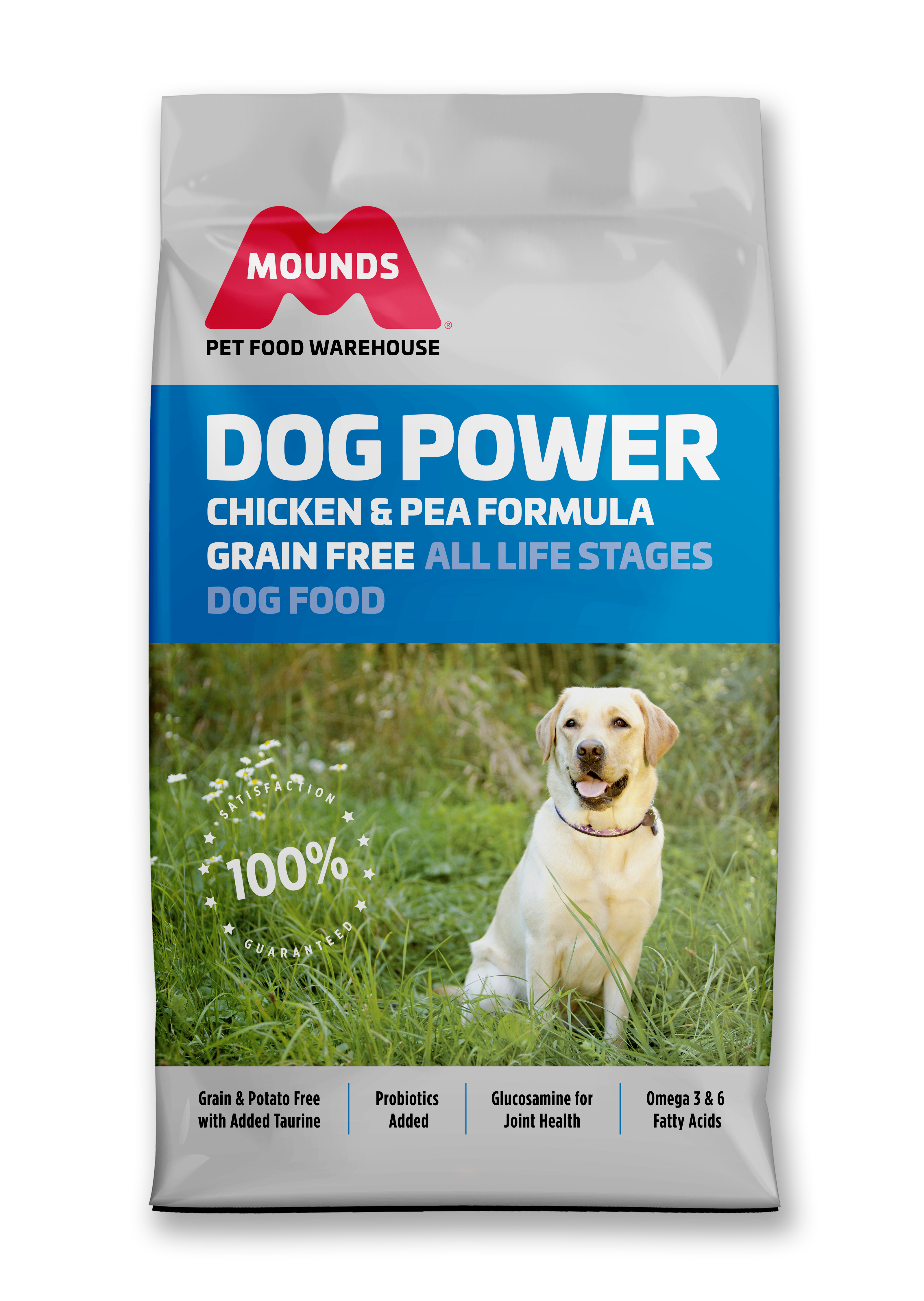 Mounds Dog Power Grain Free Chicken & Pea 15#