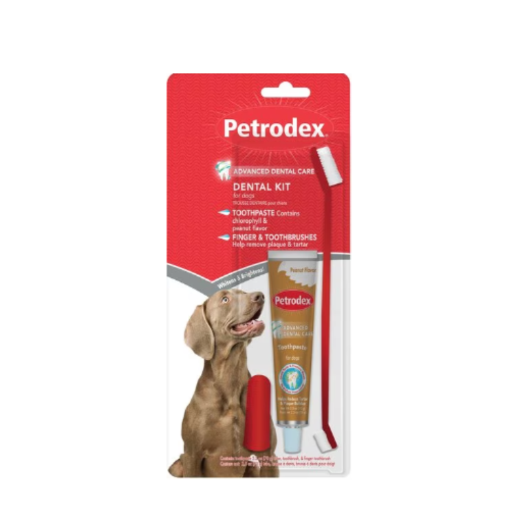 Sentry Petrodex Dog Dental Care Kit Peanut Toothpaste 2.5oz