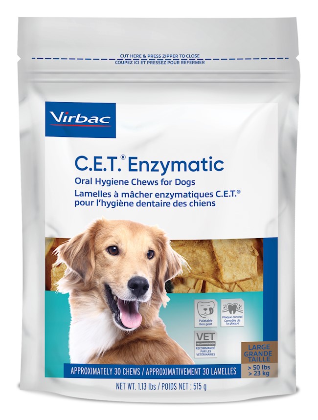 Virbac C.E.T. Dog Chews Enzymatic Oral Hygiene Care Large 30 Pack