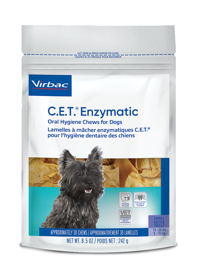 Virbac C.E.T. Dog Chews Enzymatic Oral Hygiene Care Small 30 Pack