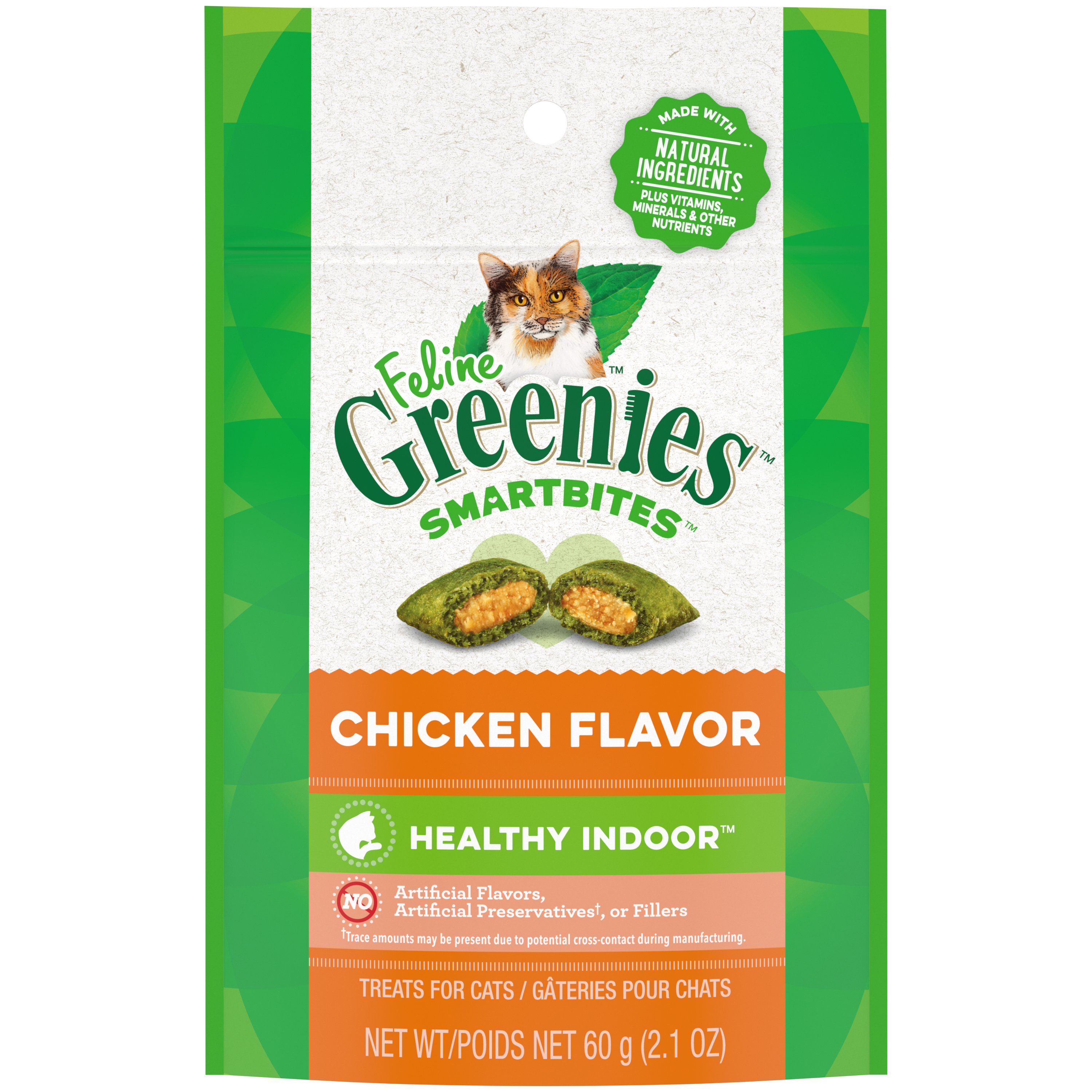 Greenies Smartbites Cat Treats Healthy Indoor Chicken 2.1oz