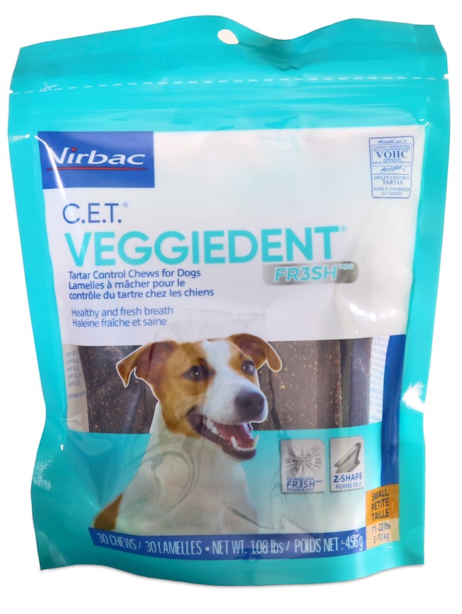 Virbac CET Veggiedent Fr3sh Small Tartar Control Chews 30 Count