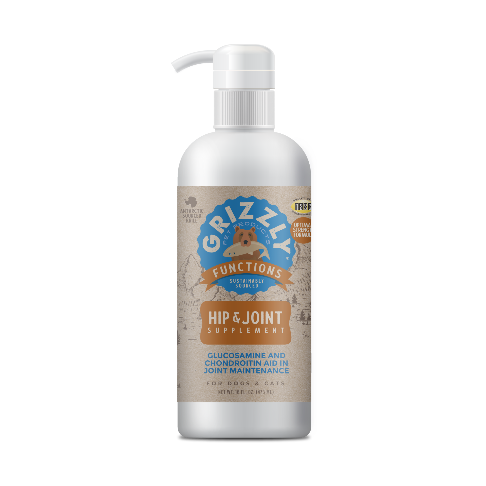 Grizzly Dog Hip & Joint Aid Liquit Supplement 32oz