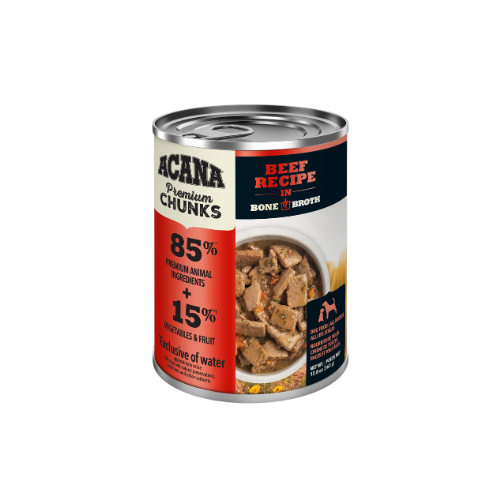 Acana Dog Can Premium Chunks Beef Recipe In Bone Broth 12.8oz