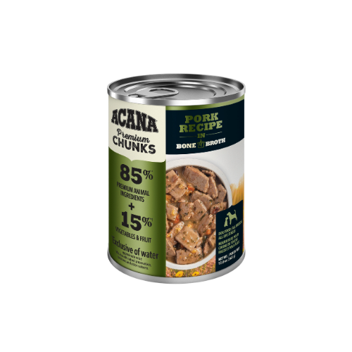 Acana Dog Can Premium Chunks Pork Recipe In Bone Broth 12.8oz