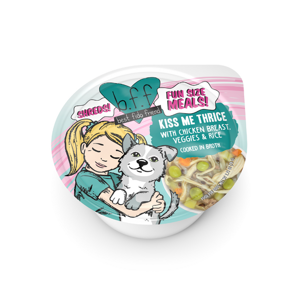 Weruva BFF Dog Fun Size Meals Kiss Me Thrice Chicken Veg & Rice 2.75oz