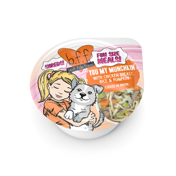 Weruva BFF Dog Fun Size Meals You My Munchkin Chicken Rice & Pumpkin 2.75oz