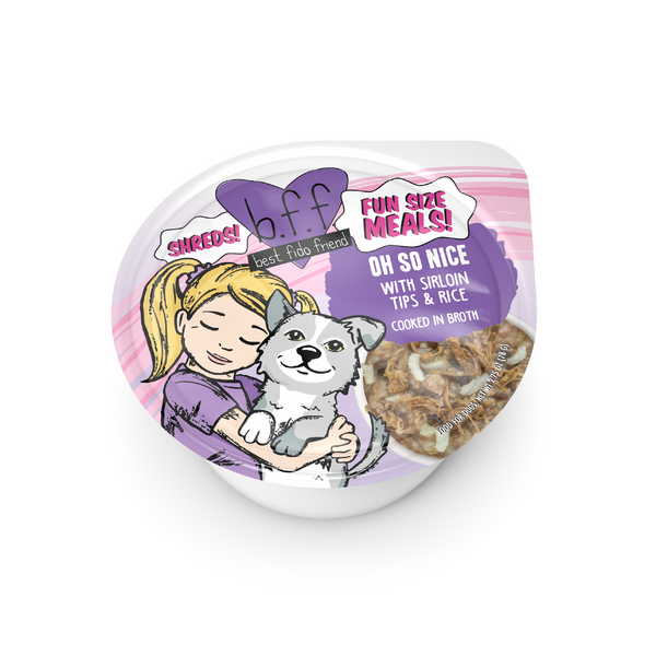 Weruva BFF Dog Fun Size Meals Oh So Nice Sirloin Tips & Rice 2.75oz