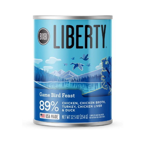 Bixbi Liberty Grain Free Gamebird Dog Food Can 12.5oz