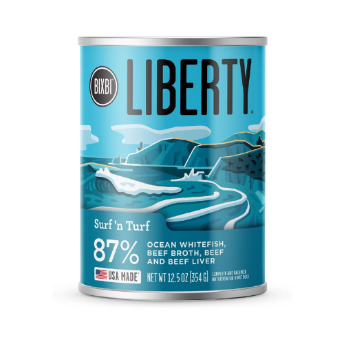 Bixbi Liberty Grain Free Surf & Turf Dog Food Can 12.5oz