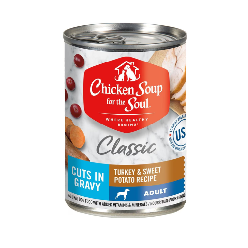 Chicken Soup Dog Can Adult Turkey & Sweet Potato Cuts In Gravy 13oz