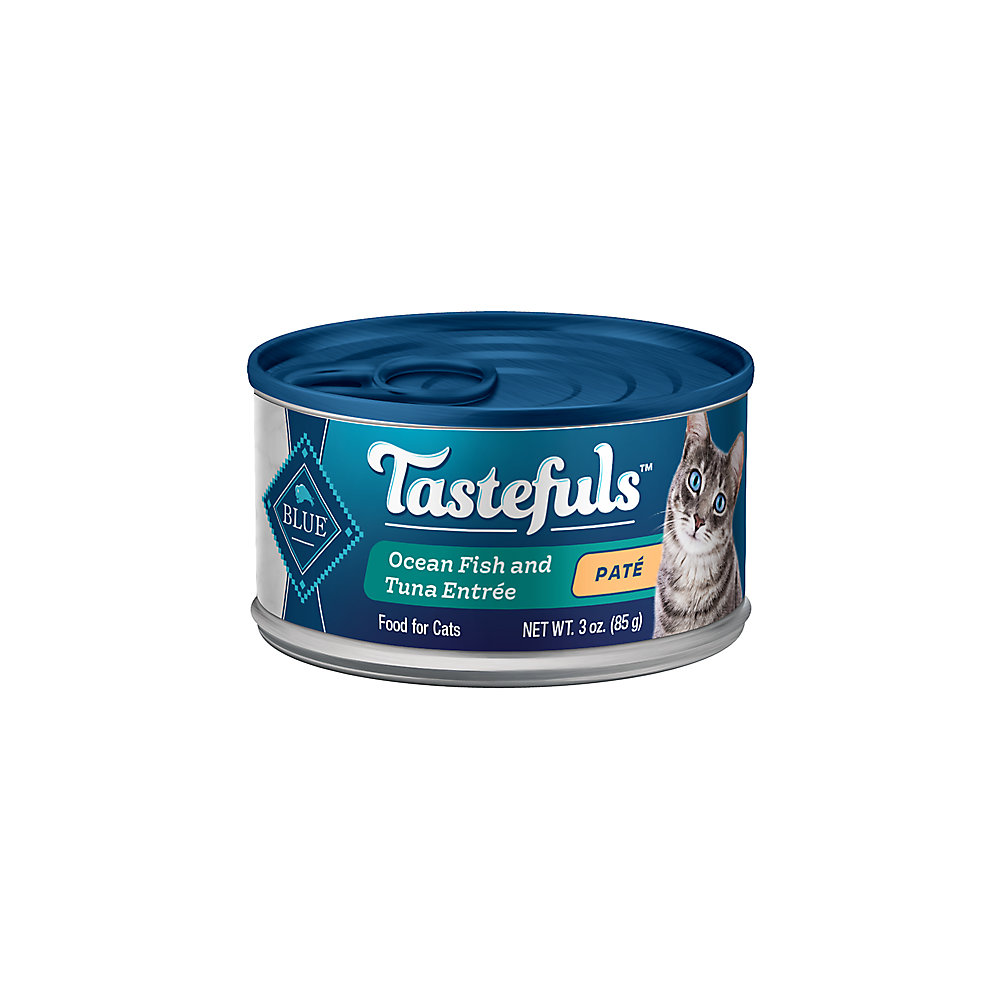 Blue Buffalo Cat Food Tastefuls Pate Ocean Fish And Tuna Entree Can 3oz