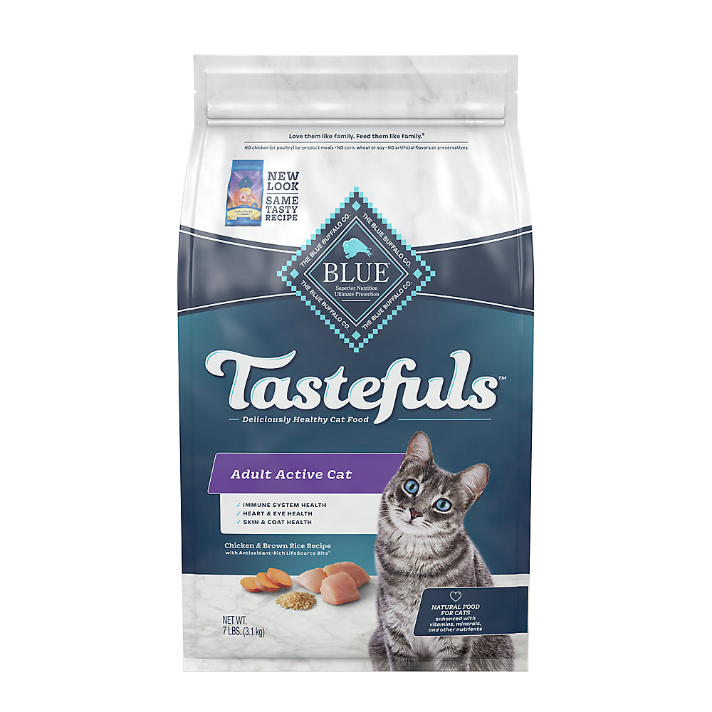 Blue Buffalo Tastefuls Cat Food Active Chicken & Brown Rice 7#