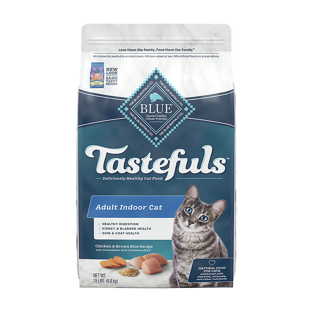 Blue Buffalo Tastefuls Cat Food Indoor Chicken & Brown Rice 15#