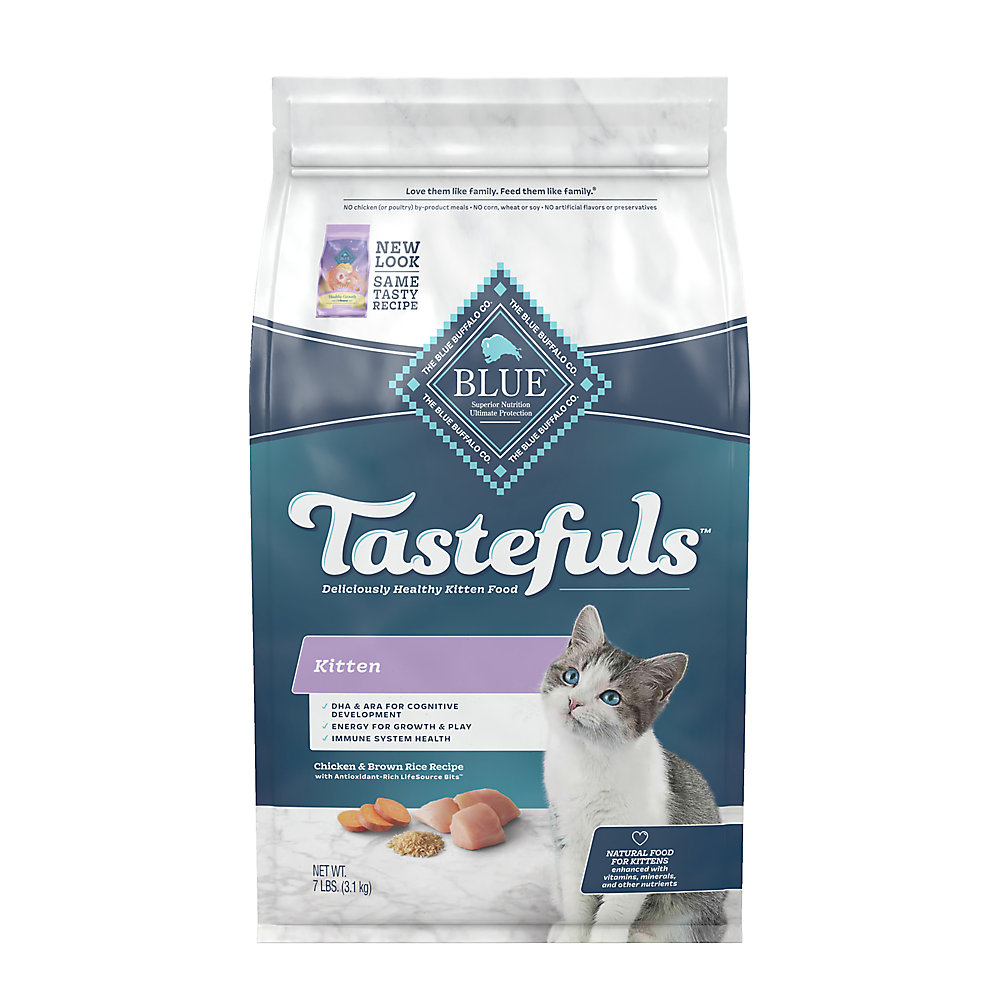 Blue Buffalo Tastefuls Cat Food Kitten Chicken & Brown Rice 7#