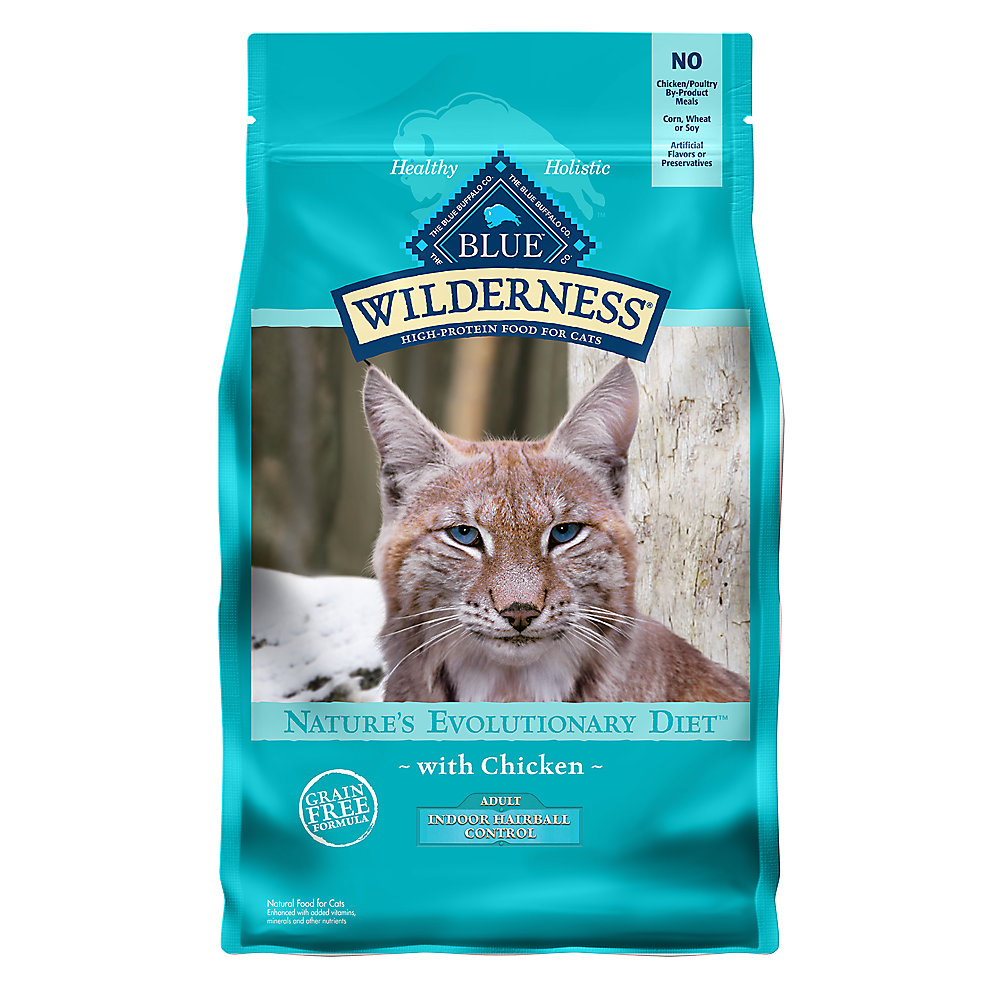 Blue Buffalo Wilderness Cat Grain Free Indoor Hairball Control Chicken 5#