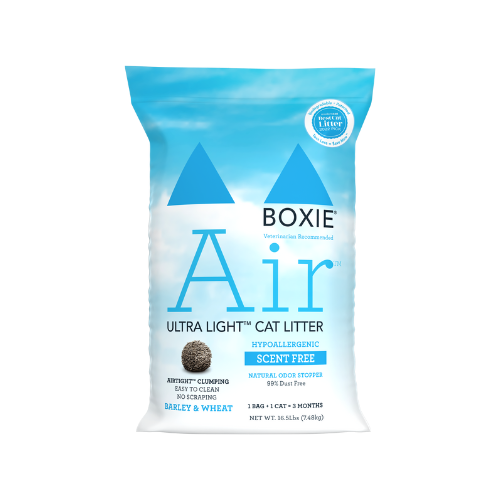 Boxiecat Air Lightweight Scent Free Clumping Barley Cat Litter 16.5#