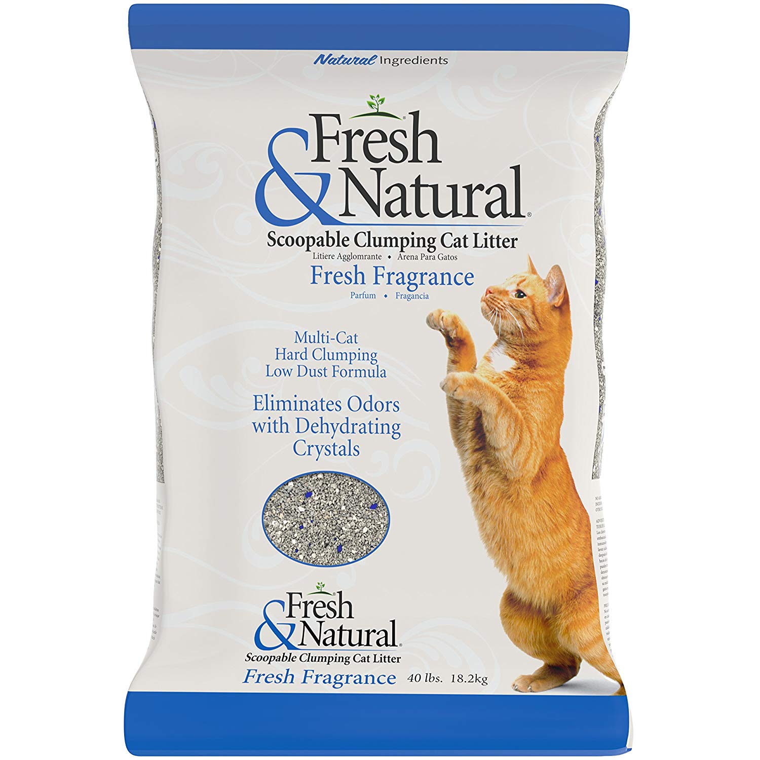 Fresh & Natural Scented Clumping Clay Cat Litter 40#
